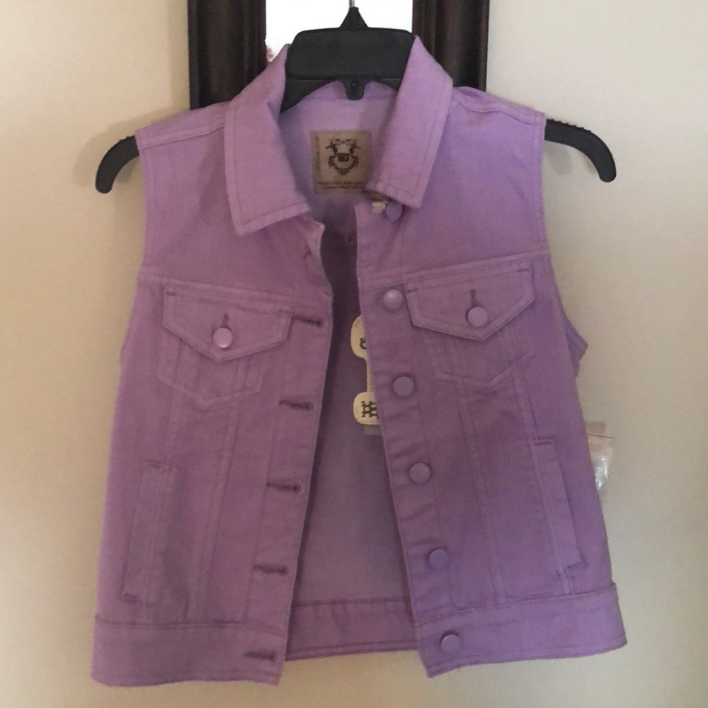 Never worn purple denim jacket
